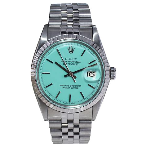 rolex watches with blue dial|rolex with tiffany blue dial.